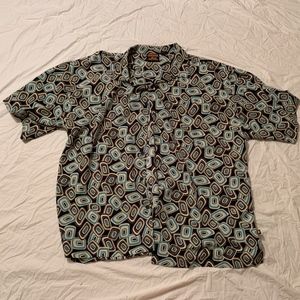 mens XL Factor button down short sleeve casual